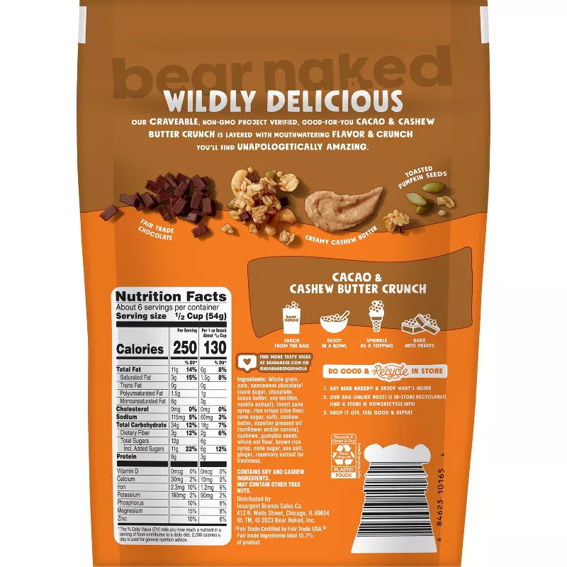 Bear Naked Granola Cacao and Cashew Butter Bear Naked Granola Cacao and Cashew Butter