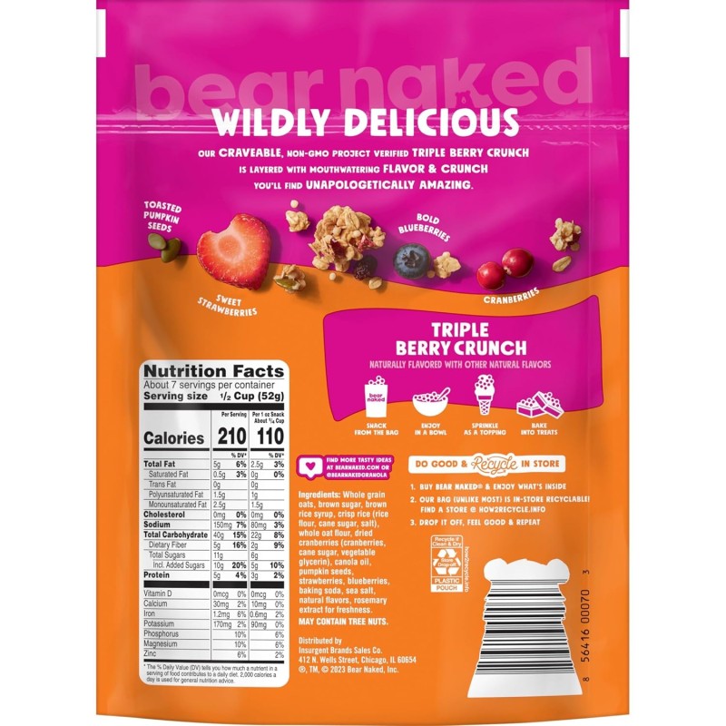 Bear Naked Triple Berry Fit Granola Bear Naked Triple Berry Fit Granola