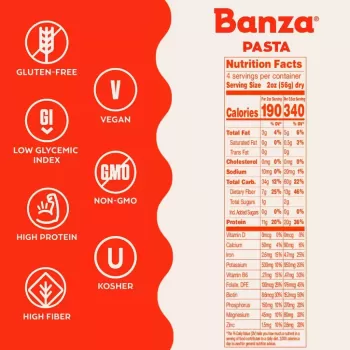 Banza Gluten Free Chickpea Rigatoni Banza Gluten Free Chickpea Rigatoni