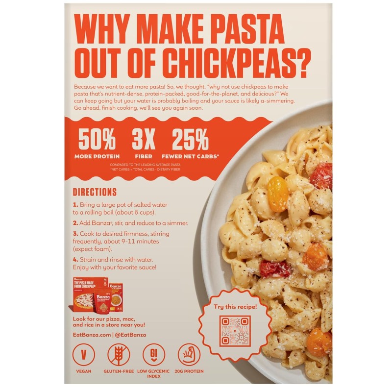 Banza Shells Pasta from Chickpeas Banza Shells Pasta from Chickpeas