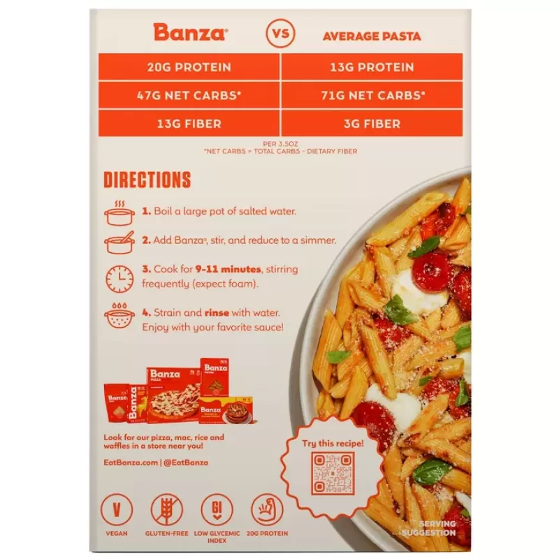 Banza Gluten Free Chickpea Penne Banza Gluten Free Chickpea Penne