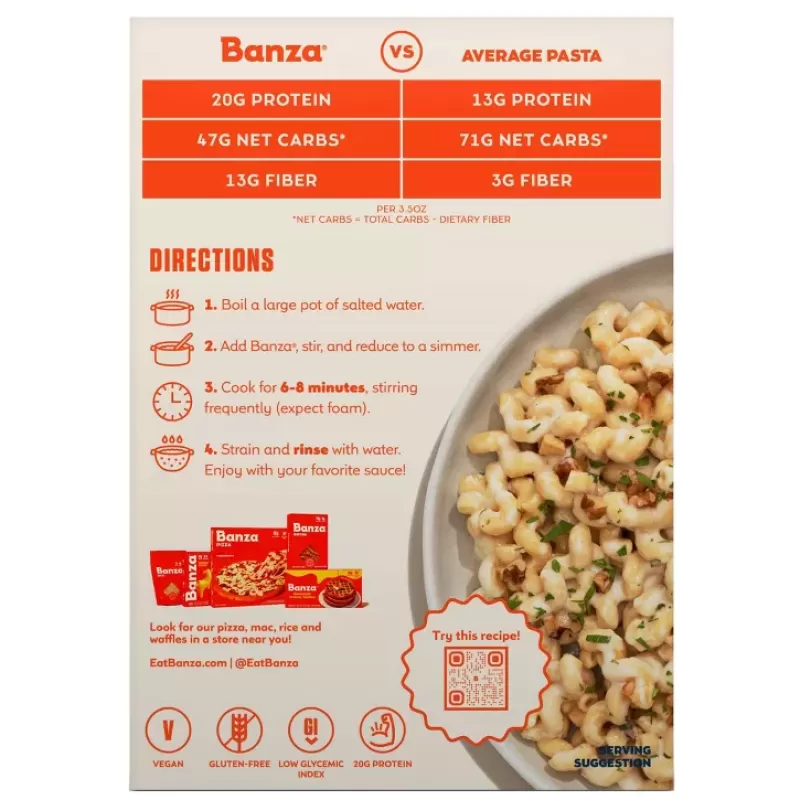 Banza Chickpea Pasta Spaghetti Banza Chickpea Pasta Spaghetti