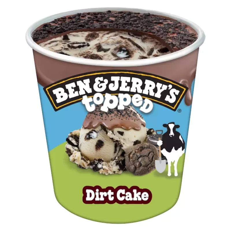 Ben & Jerry's Topped Dirt Cake Frozen Dessert Ice Cream Ben & Jerry's Topped Dirt Cake Frozen Dessert Ice Cream