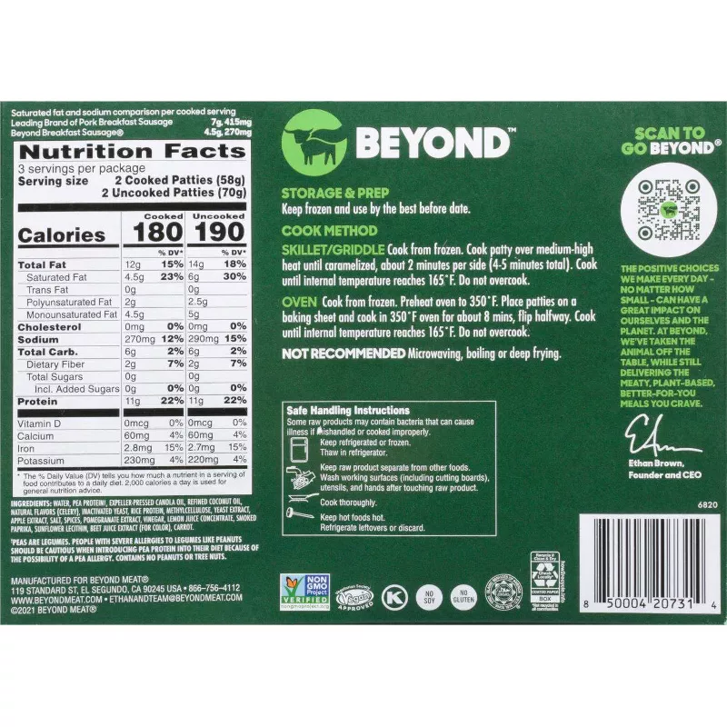 Beyond Breakfast Sausage Spicy Beyond Breakfast Sausage Spicy