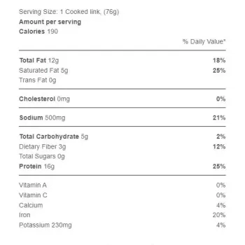 Beyond Sausage PB Brat Original