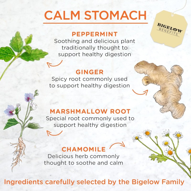 Bigelow Benefits Ginger Peach Calm Stomach Bigelow Benefits Ginger Peach Calm Stomach