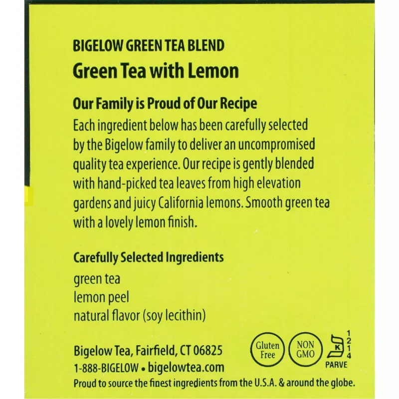 Bigelow Green Tea With Lemon Bigelow Green Tea With Lemon