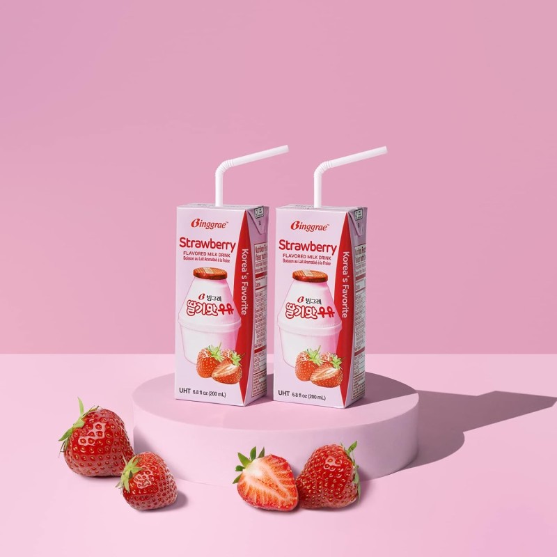 Binggrae Flavor Milk Strawberry Binggrae Flavor Milk Strawberry