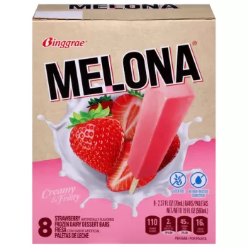 Binggrae Melona Creamy Strawberry bar Binggrae Melona Creamy Strawberry bar