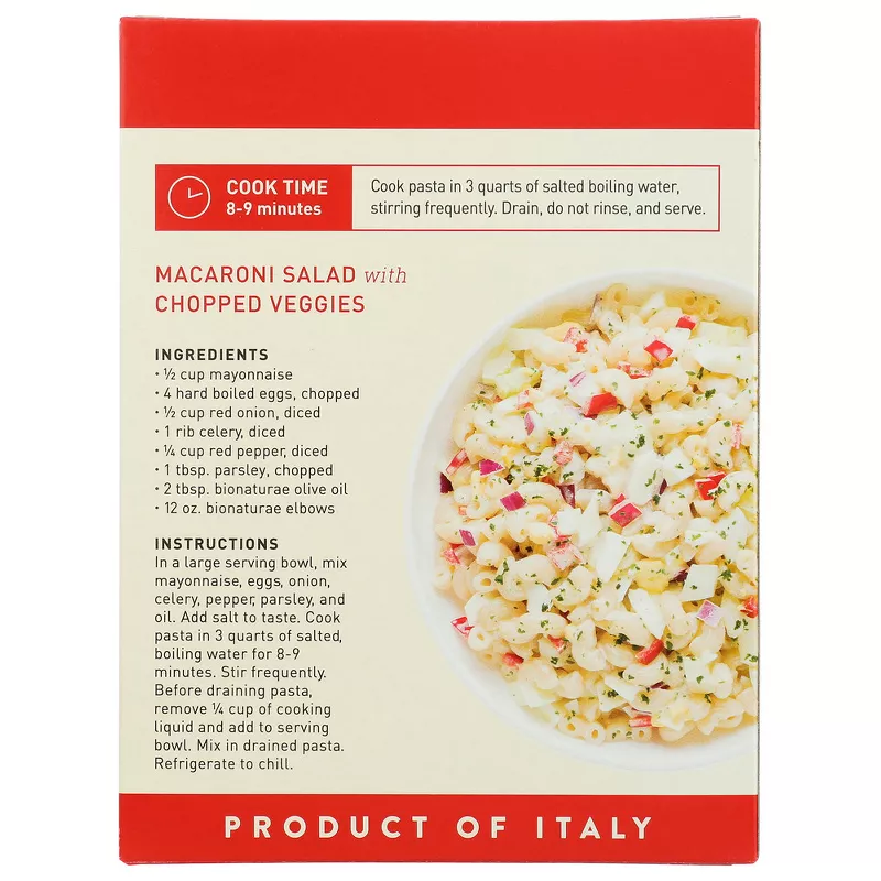 Bionaturae Organic Elbow Pasta Gluten Free Bionaturae Organic Elbow Pasta Gluten Free