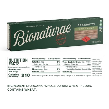 Bionature Organic Whole Wheat Spaghetti