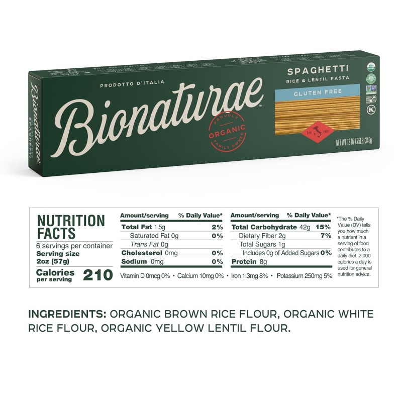 Bionaturae Organic Spaghetti Gluten Free Bionaturae Organic Spaghetti Gluten Free