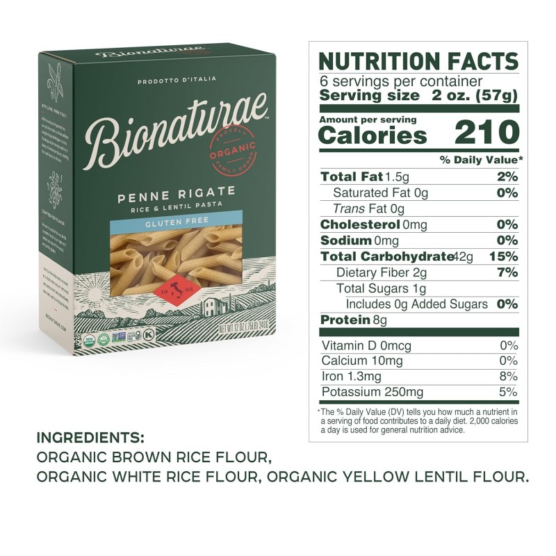 Bionaturae Organic Penne Rigate Gluten Free Bionaturae Organic Penne Rigate Gluten Free