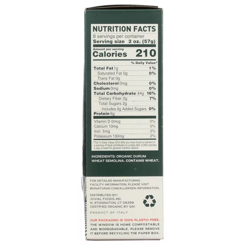 Bionaturae Organic Rigatoni Semolina Bionaturae Organic Rigatoni Semolina