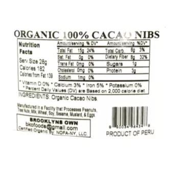 Brooklyn's Own Organic 100% Cacao Nibs Brooklyn's Own Organic 100% Cacao Nibs