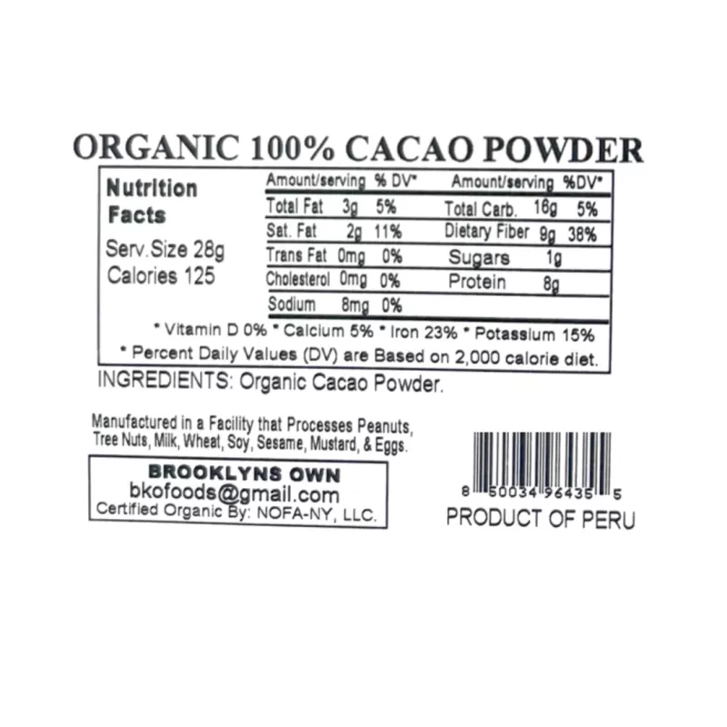 Brooklyn's Own Organic Cacao Powder Brooklyn's Own Organic Cacao Powder