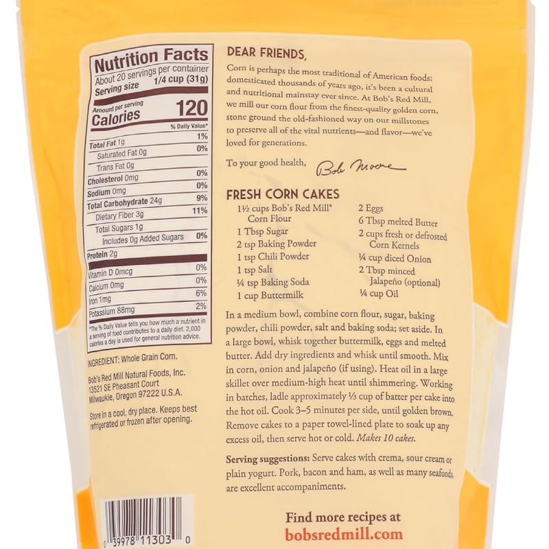 Bob's Red Mill Yellow Corn Flour Bob's Red Mill Yellow Corn Flour