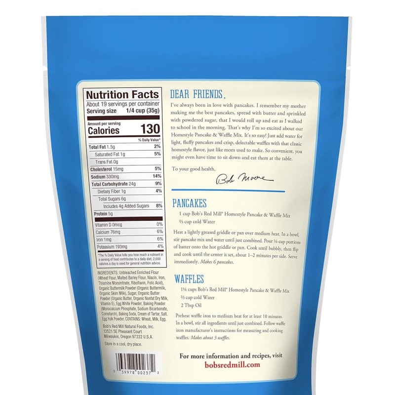 Bob's Red Mill Homestyle Pancake Mix Bob's Red Mill Homestyle Pancake Mix