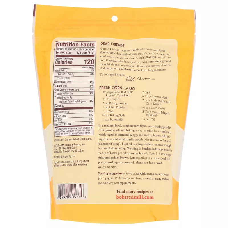 Bob's Red Mill Organic Corn Flour Bob's Red Mill Organic Corn Flour