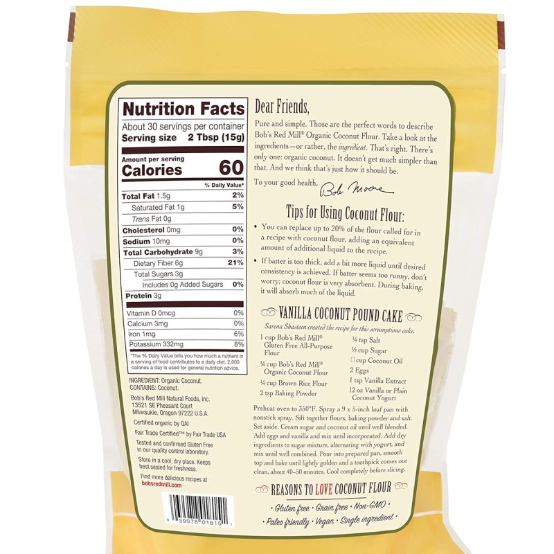 Bob's Red Mill Organic Coconut Powder Bob's Red Mill Organic Coconut Powder