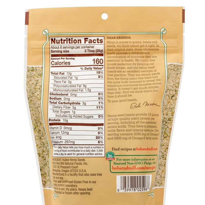 Bob's Red Mill Hemp Seed Hearts Bob's Red Mill Hemp Seed Hearts
