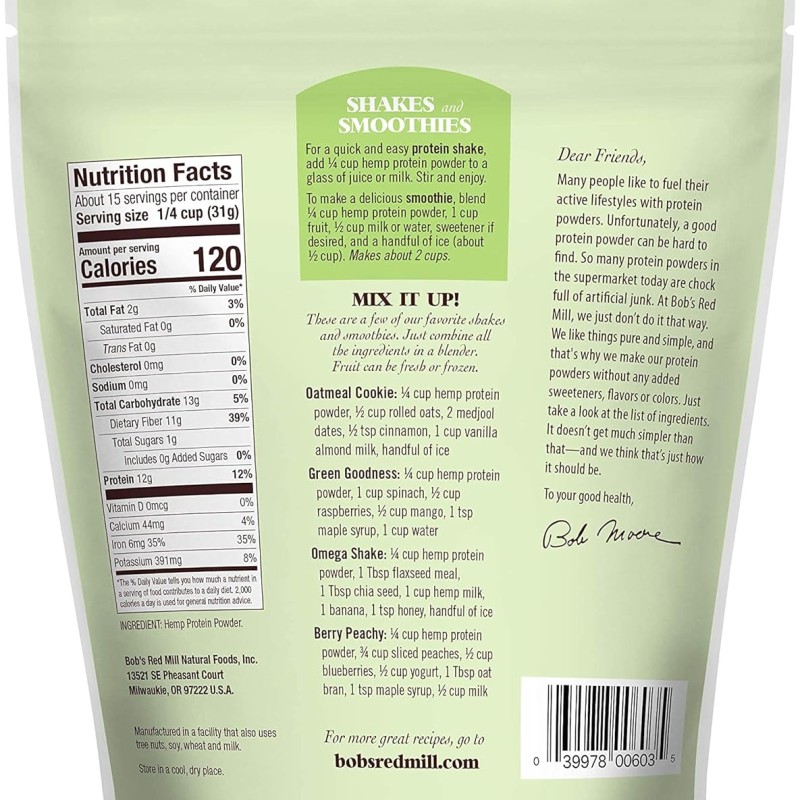 Bob's Red Mill Hemp Protein Powder Bob's Red Mill Hemp Protein Powder