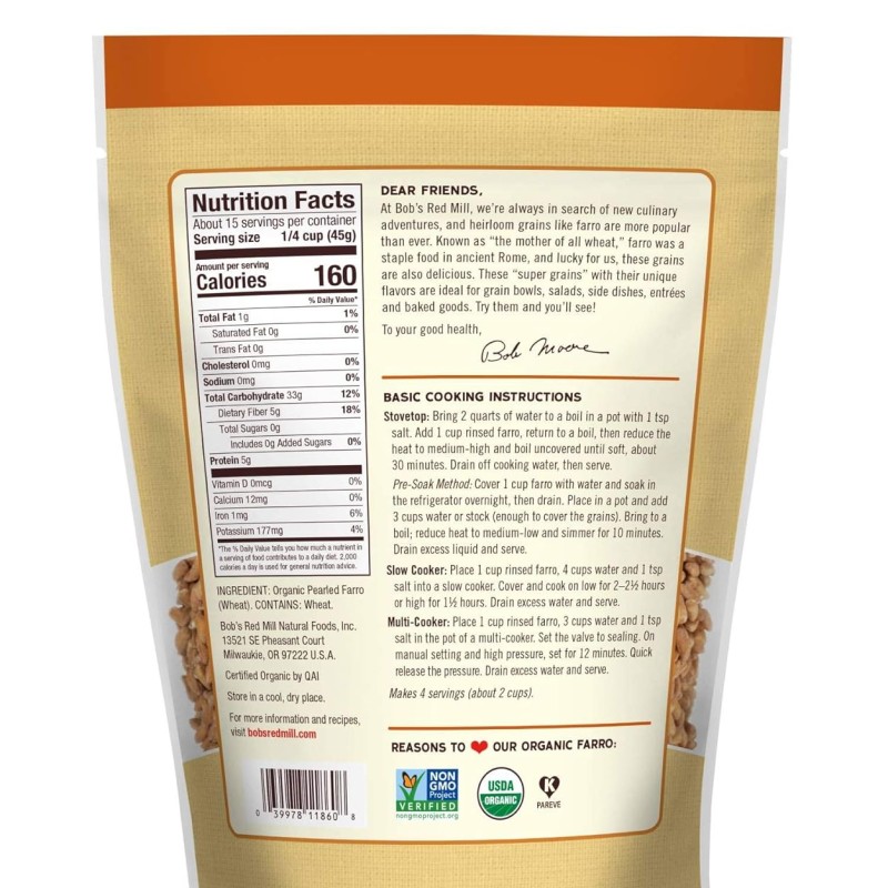 Bob's Red Mill Organic Farro Bob's Red Mill Organic Farro