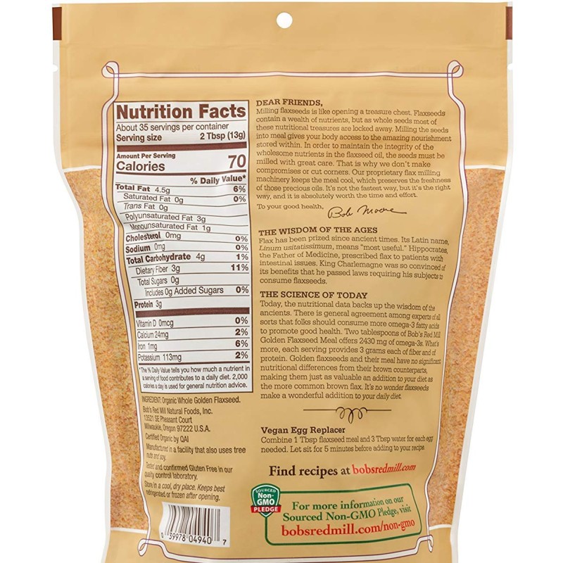 Bob's Red Mill Organic Golden Flaxseed Meal Bob's Red Mill Organic Golden Flaxseed Meal