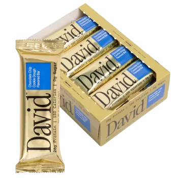 David Chocolate Chip Cookie Dough Flavored Protein Bar