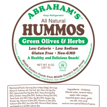 Abraham's Hummos Green Olives & Herbs Abraham's Hummos Green Olives & Herbs