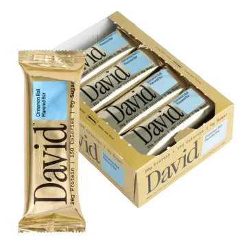 David Salted Cinnamon Roll Flavored Protein Bar David Salted Cinnamon Roll Flavored Protein Bar