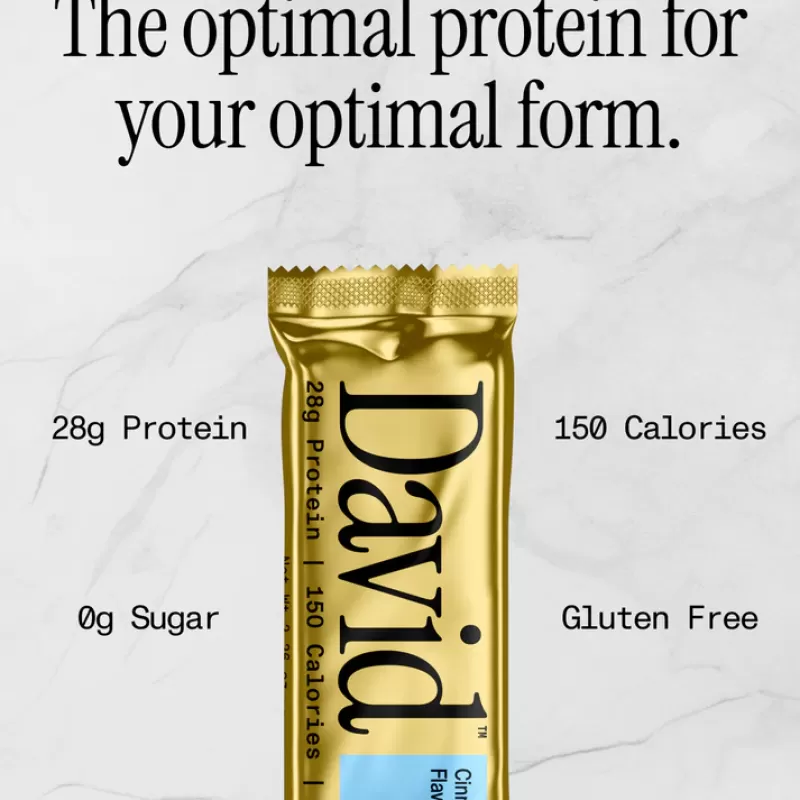 David Salted Cinnamon Roll Flavored Protein Bar David Salted Cinnamon Roll Flavored Protein Bar