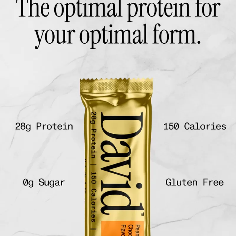 David Salted Peanut Butter Chocolate Chunk Flavored Protein Bar David Salted Peanut Butter Chocolate Chunk Flavored Protein Bar