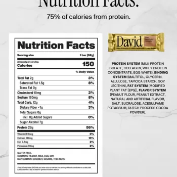David Salted Peanut Butter Flavored Protein Bar