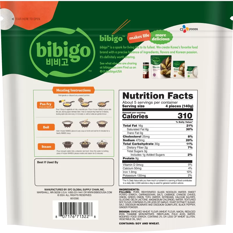 Bibigo Mandu Pork and Vegetable Dumpling Bibigo Mandu Pork and Vegetable Dumpling