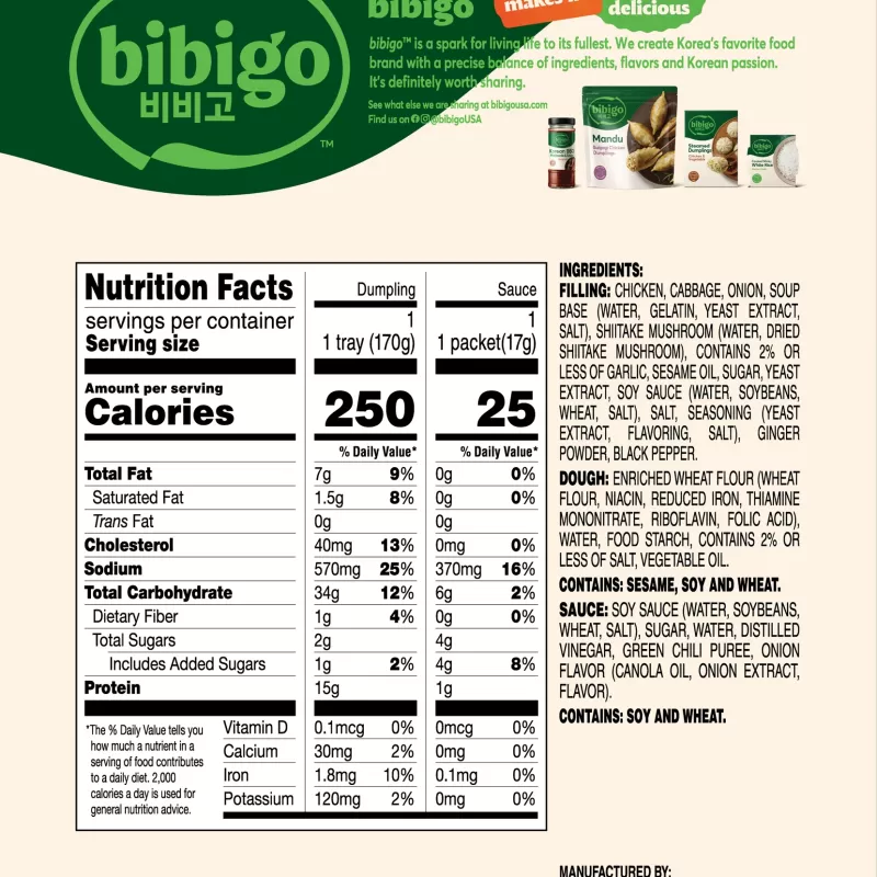 Bibigo Steamed Dumplings Chicken Bibigo Steamed Dumplings Chicken