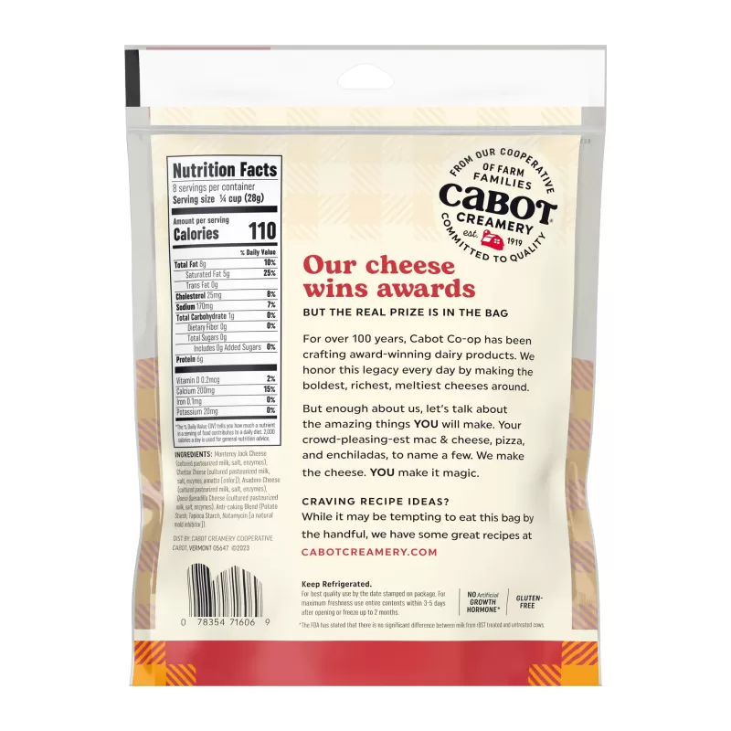 Cabot Mexican Fine Cut Shredded Cheese Cabot Mexican Fine Cut Shredded Cheese