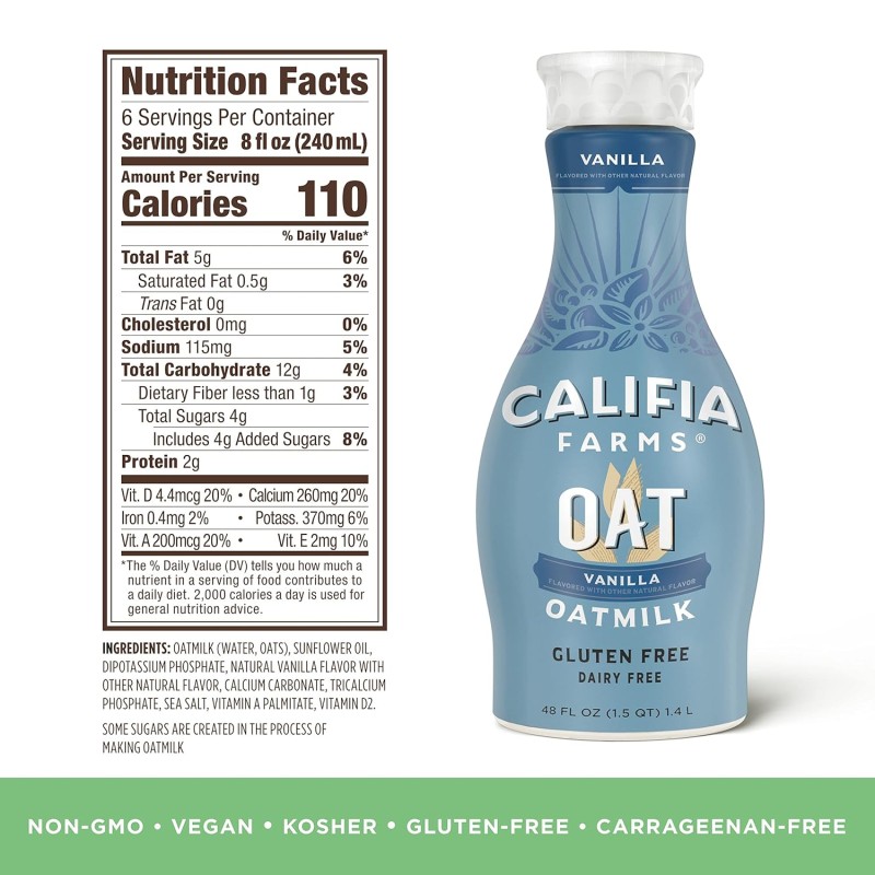 Califia Farms Vanilla Oatmilk Califia Farms Vanilla Oatmilk