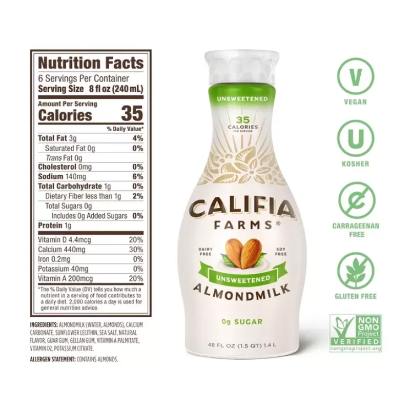 Califia Farms Unsweetened Almondmilk Califia Farms Unsweetened Almondmilk