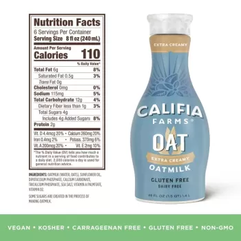 Califia Farms Unsweetened Oatmilk Califia Farms Unsweetened Oatmilk
