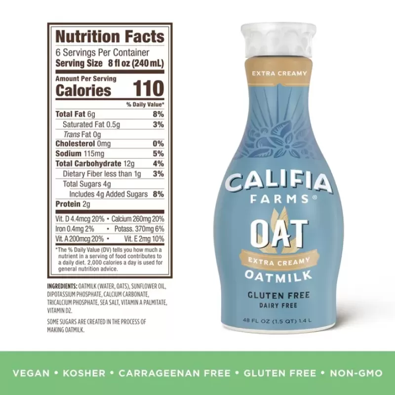 Califia Farms Unsweetened Oatmilk Califia Farms Unsweetened Oatmilk