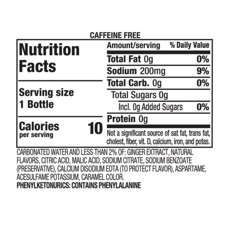 Canada Dry Zero Sugar Ginger Ale 20 fl oz Bottle Canada Dry Zero Sugar Ginger Ale 20 fl oz Bottle