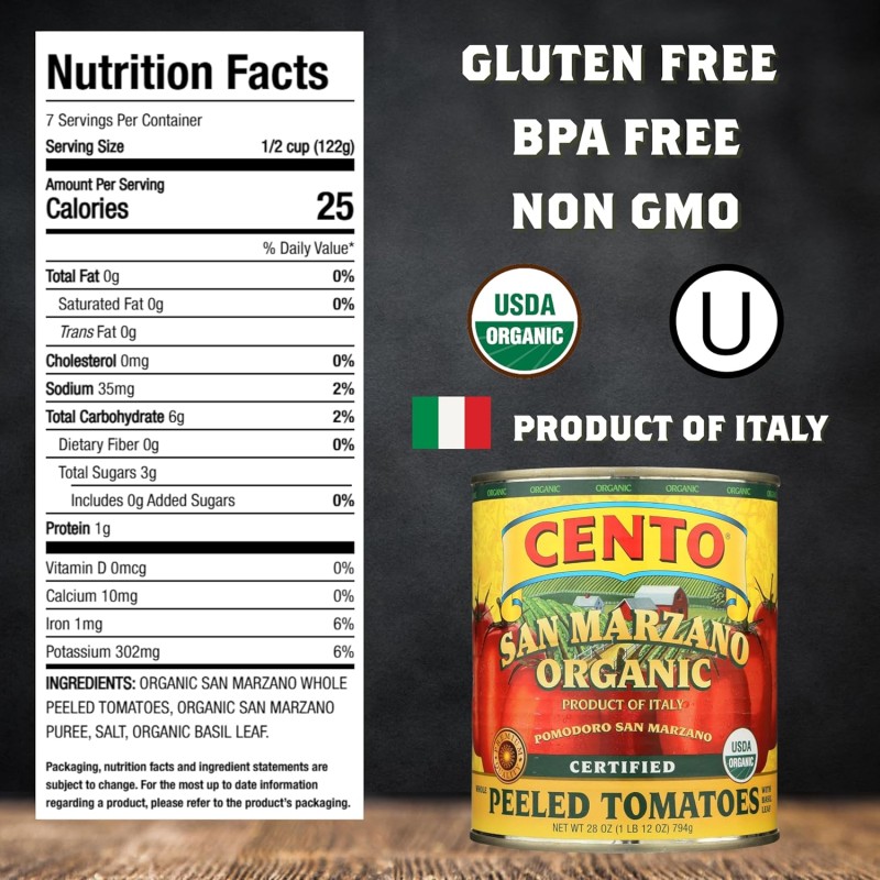 Cento San Marzano Certified Peeled Tomatoes Cento San Marzano Certified Peeled Tomatoes