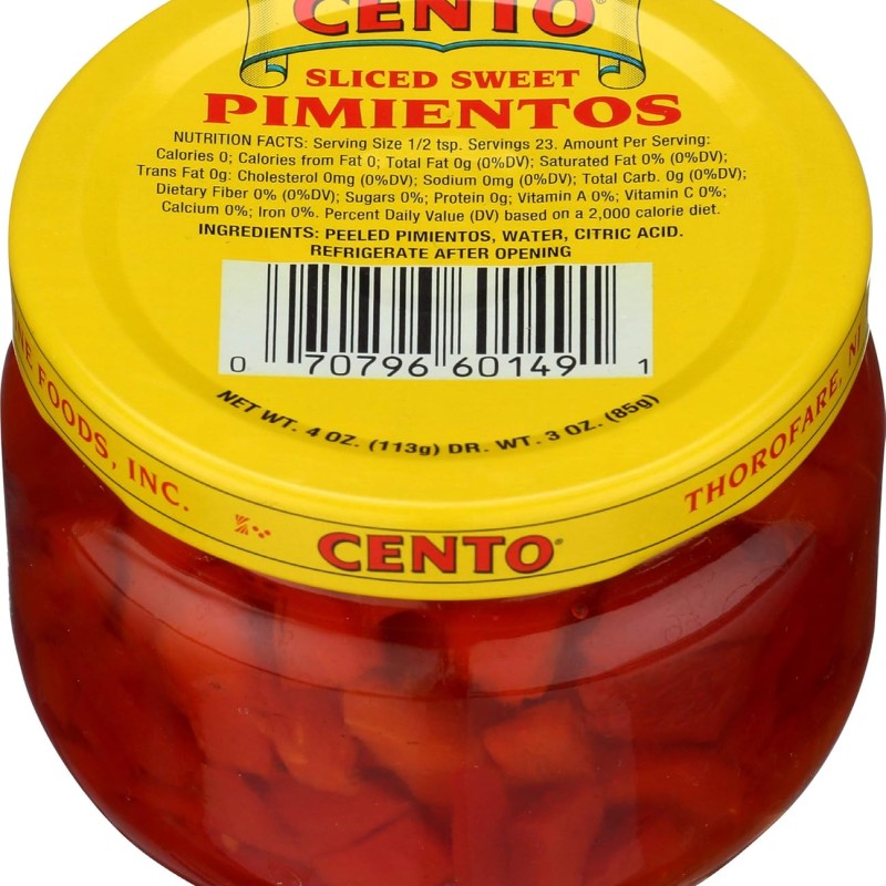 Cento Sliced Sweet Pimientos Cento Sliced Sweet Pimientos