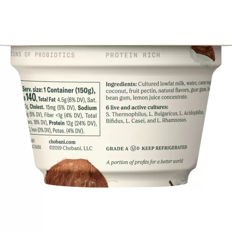Chobani Coconut Greek Yogurt Chobani Coconut Greek Yogurt