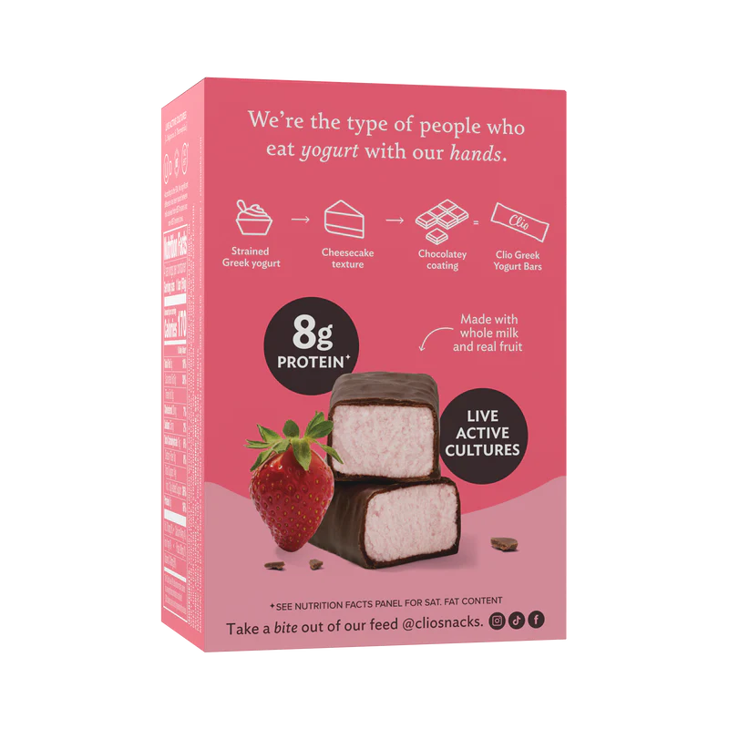 Clio Yogurt Bar Strawberry 4 packs Clio Yogurt Bar Strawberry 4 packs