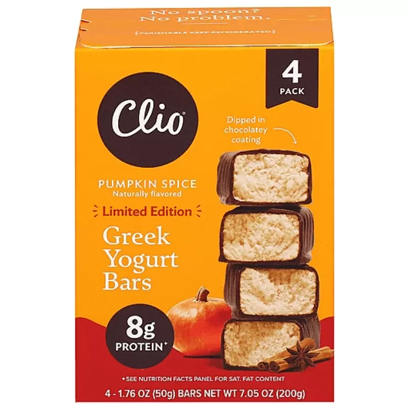 Clio Greek Yogurt Bars Pumpkin Spice 4 packs