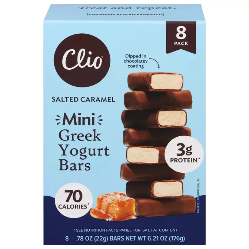 Clio Mini Greek Yogurt Bars Salted Caramel 8 pks Clio Mini Greek Yogurt Bars Salted Caramel 8 pks
