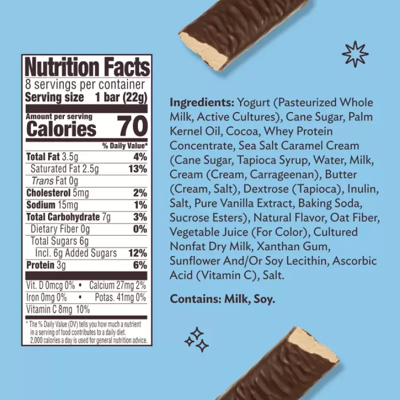 Clio Mini Greek Yogurt Bars Salted Caramel 8 pks Clio Mini Greek Yogurt Bars Salted Caramel 8 pks