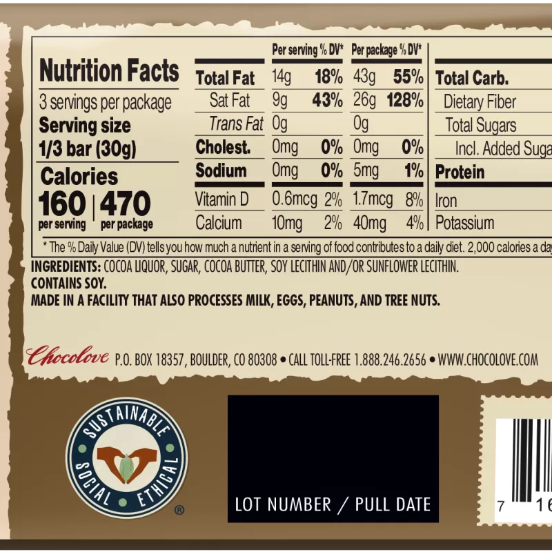 Chocolove Extra Strong Dark Chocolate